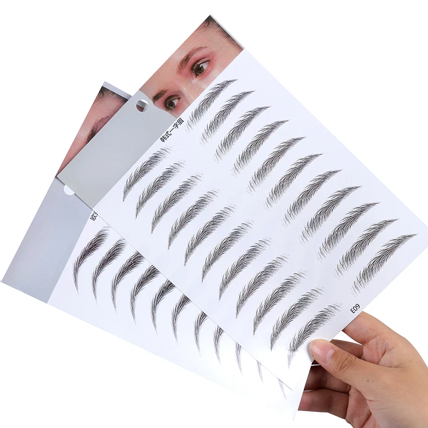 

Sheet Long Lasting Natural Fake Eyebrow Lamination Eyebrows Makeup Waterproof Eyebrow Tattoo Sticker Beauty Supplies