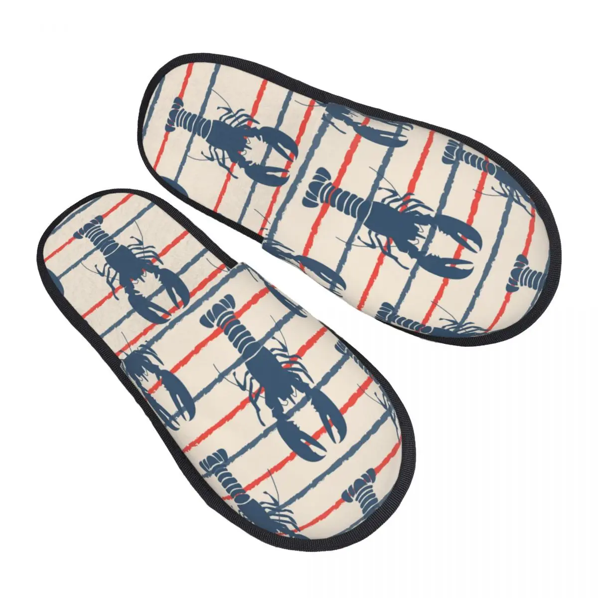 

Зимние тапочки для женщин и мужчин, модные пушистые теплые тапочки в стиле ретро, морские морепродукты с лобстером, домашние тапочки, забавн...