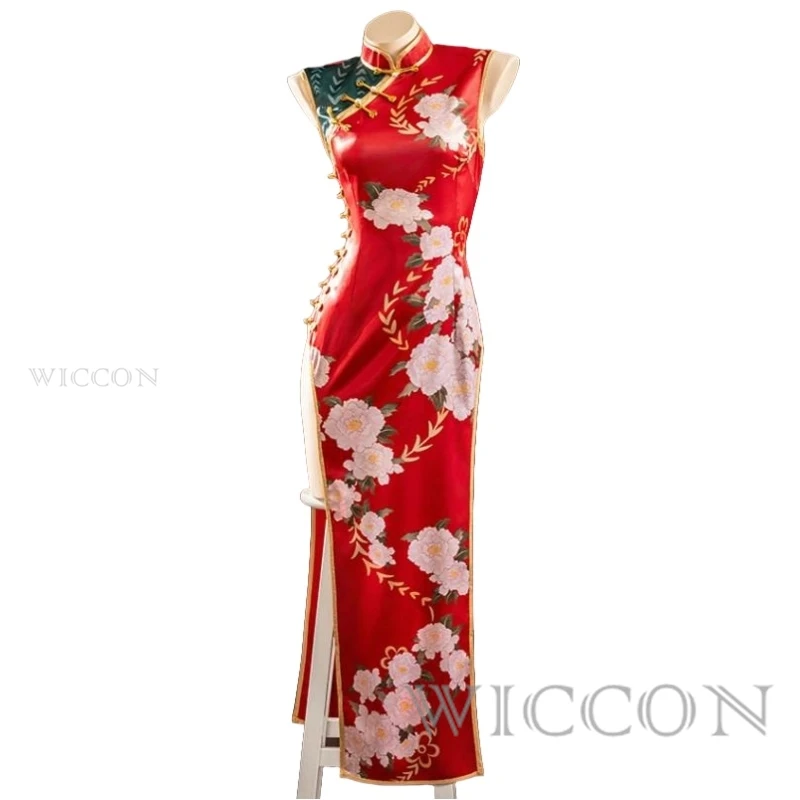 Аниме CC Cheongsam карнавальный костюм на Хэллоуин китайский стиль одежда для боевых