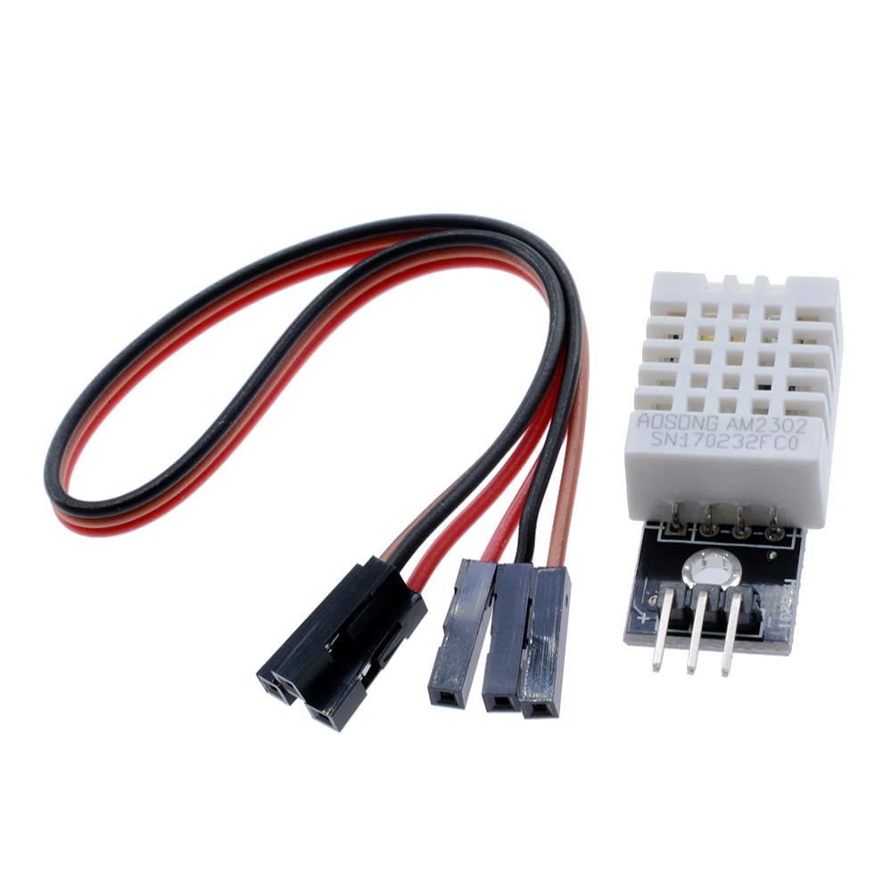 

AM2302 DHT22 Digital Temperature Humidity Sensor Module with 3Pin Dupont Jumper Cable Replace SHT11 SHT15 for Arduino