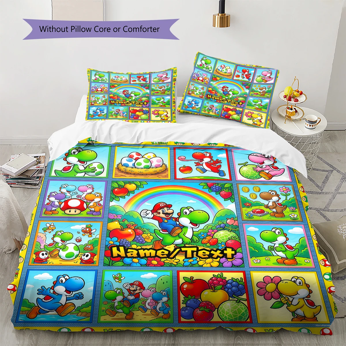 Фото Пододеяльник с индивидуальным дизайном Super Mario Puzzle (1 пододеяльник + 2 наволочки без наполнителя), размеры -HE189 №2