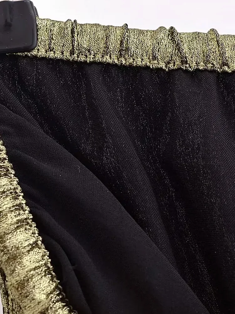 Женские прямые брюки KAOPU ZA винтажные с высокой эластичной талией и завязками из