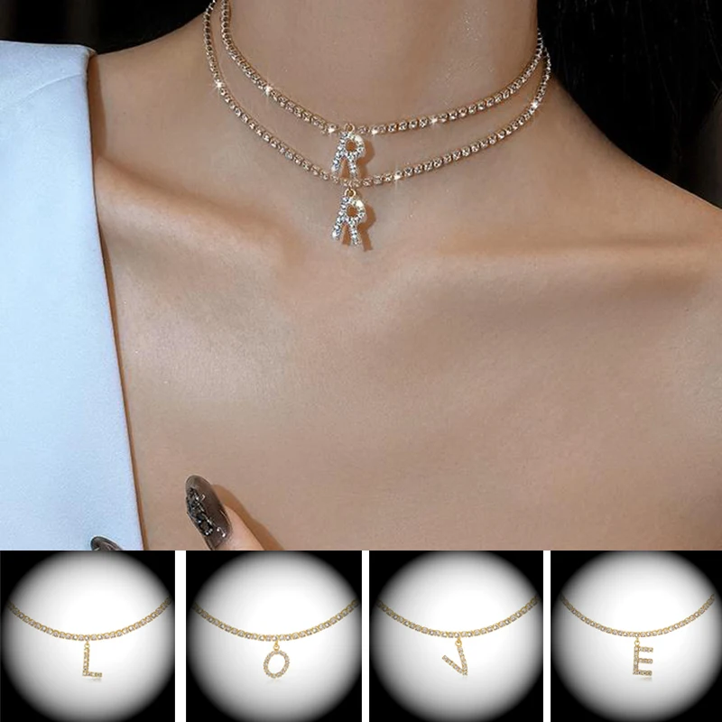 Ожерелье с подвеской в виде английского алфавита 26 дюймов | Украшения и