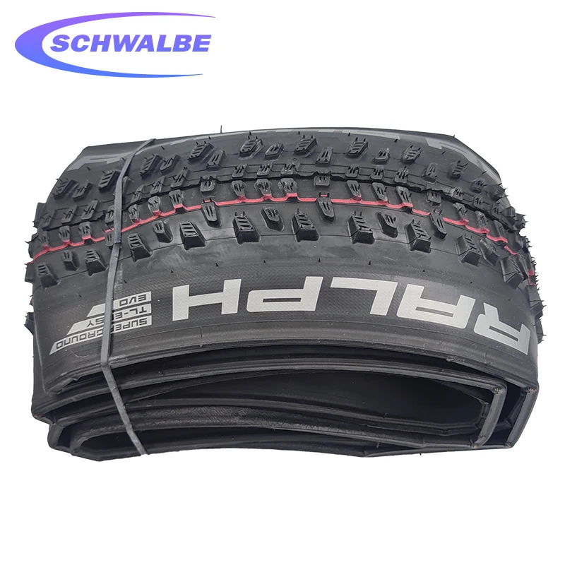 

SCHWALBE 27.5x2.25 Racing Ralph Racing Ray 57-584 Folding Tubeless Bike Tire with Pink Line 27.5" MTB XC Off-Road Bicycle Tire