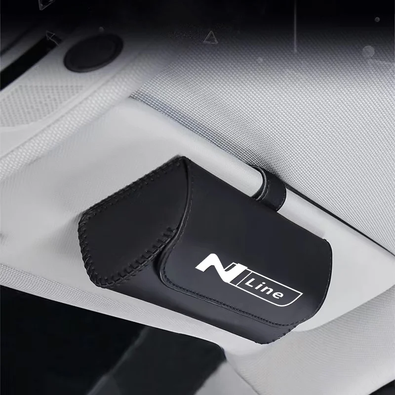 

Автомобильный футляр для хранения солнцезащитного козырька, футляр для хранения очков, Женский держатель для очков Hyundai N nline tucson kona sonata veloster i20 i30