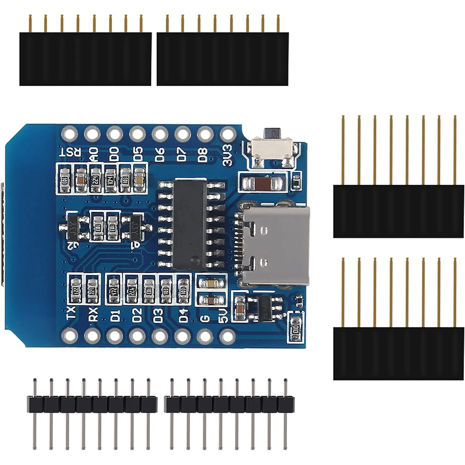 Фото 3 шт. Type-C USB D1 Mini WiFi Dev Board, Mini NodeMcu Lua 4 Мбайт WLAN WiFi Интернет-плата ESP8266 ESP-12F для Arduino №2
