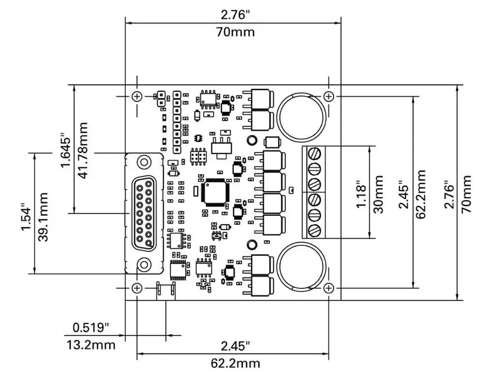 Щеточный контроллер двигателя постоянного тока Plutools двухканальный 2x20A 60 в USB CAN 8