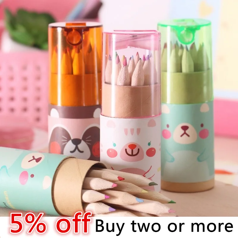 Crayons Cute Korean Stationery Colored Drawing Pencil For Children School Paint Art Supplies