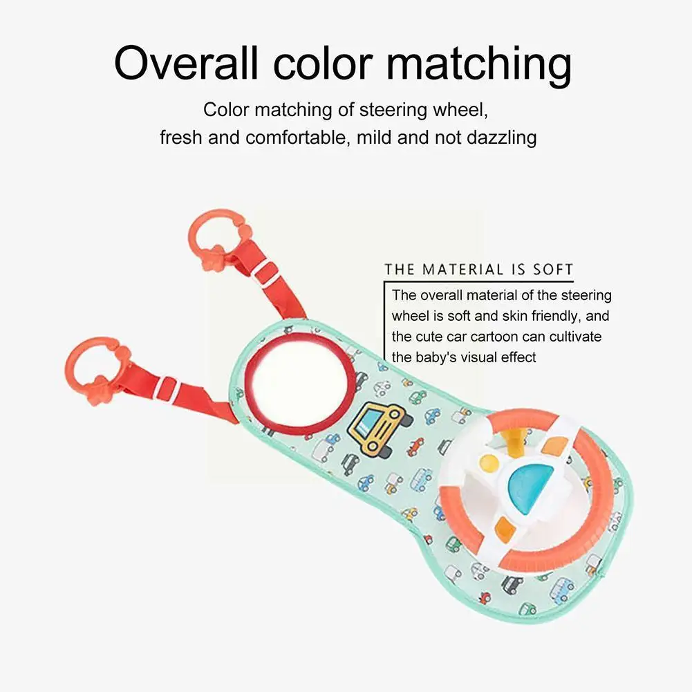 

Baby Car Toy Simulation Steering Wheel Toy With Light Music Activity Travel Toddler Toys For Infant Girl Boy Gift Q8v2