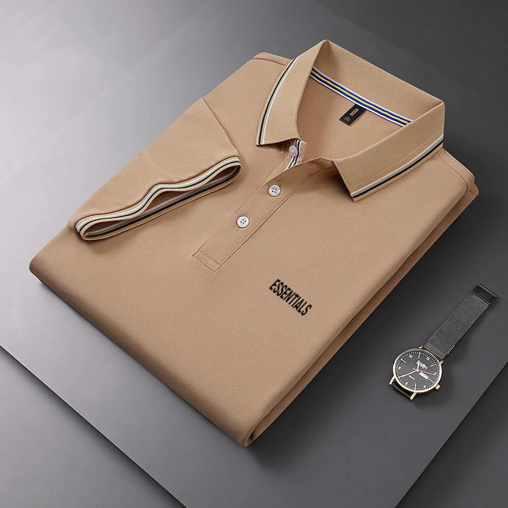 2023 New Men's Polo Shirt Short Sleeve T-shirt Summer Street Clothing Casual Fashion Business Men's Polo Shirt Top