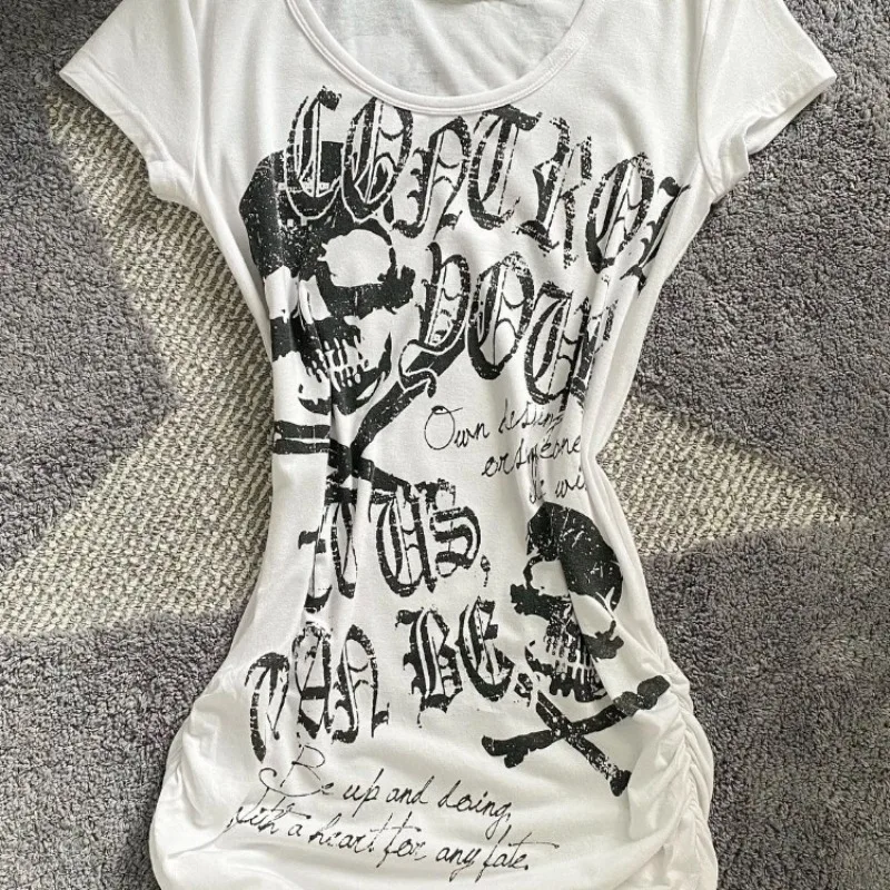 Kimutomo сексуальные футболки женские винтажные тонкие мультяшные принты с