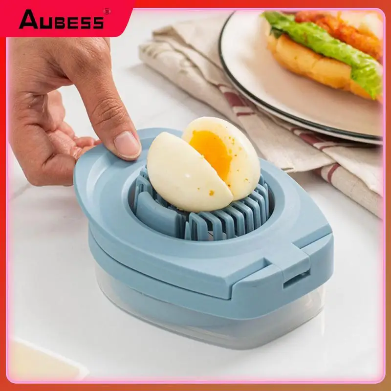 Small Tool Egg Cutter Safety Materials Bottom Storage Kitchen Egg Chopper Easy Installation Diversity Of Patterns And Functions