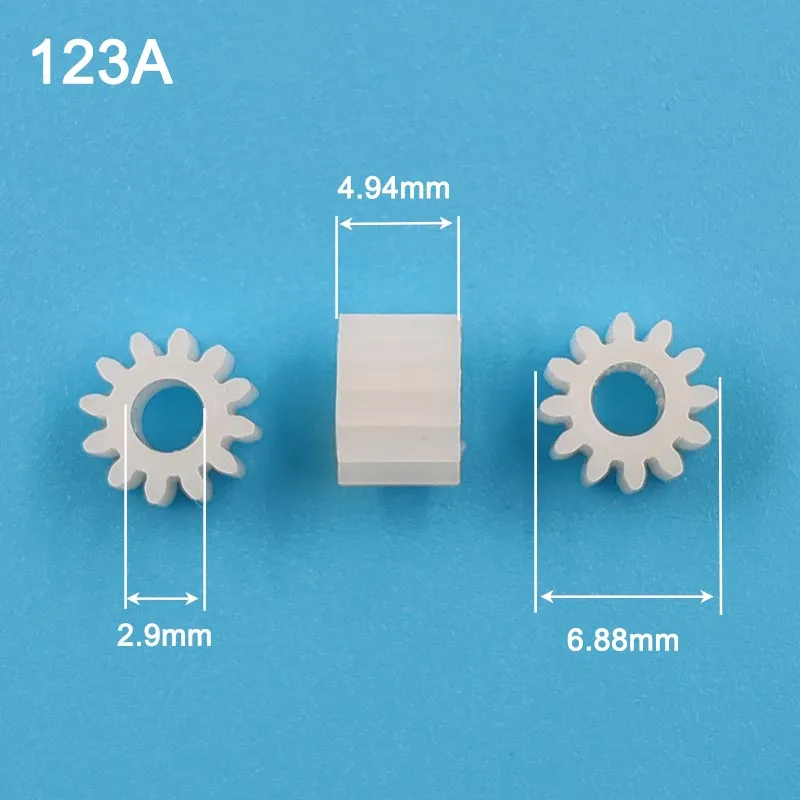 Фото Шестерня с 12 зубьями, 0.5M, OD7мм, 12T, из POM-пластика, 122A, 123A, 122.5A, 123AD, для моделей самолетов, запчасти, шестерни №4