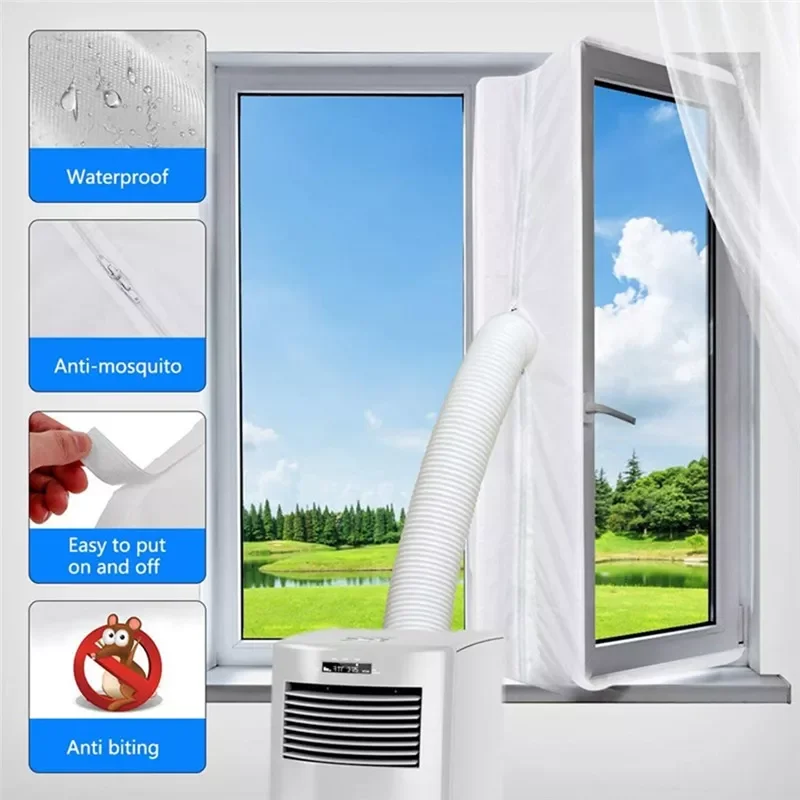 

NEW2023 Air conditioning Lock Window Seal Cloth Plate cover for window air conditioner Outlet Window Sealing Kit Mobile Air Cond