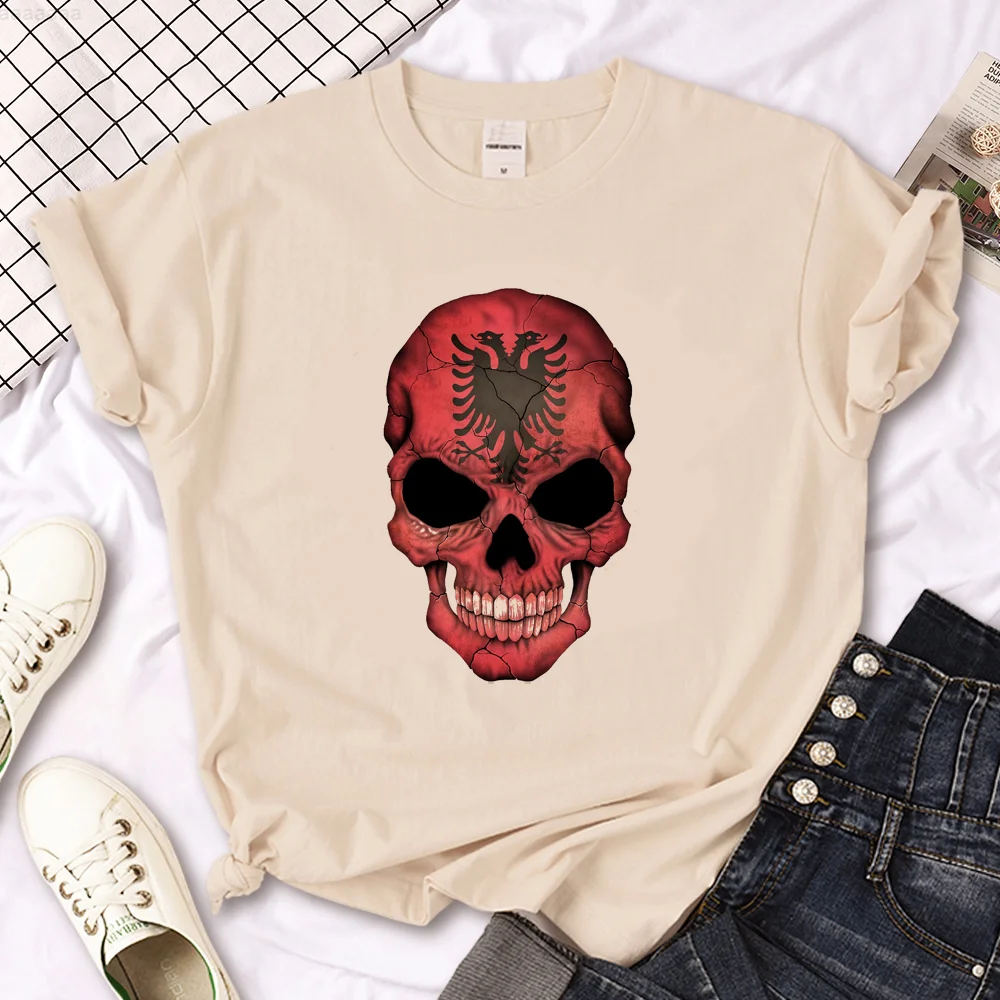 

Топ с Албанией, женский топ с мангой, одежда для девушек в стиле Харадзюку