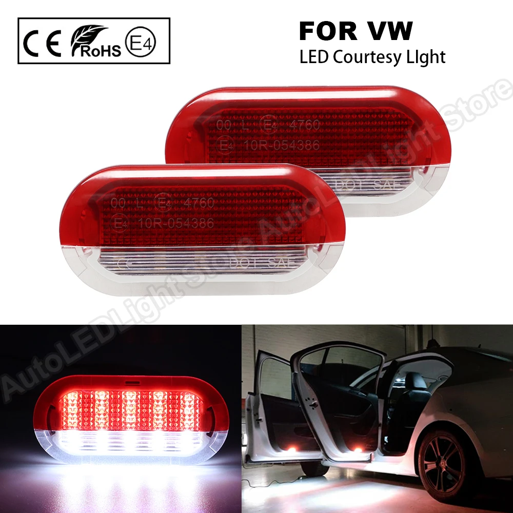 LED Courtesy Lamp Door Light For VW Golf MK3 MK4 Beetle Cabrio Jetta Bora Polo Sharan Touran For Skoda Octavia For Seat Leon