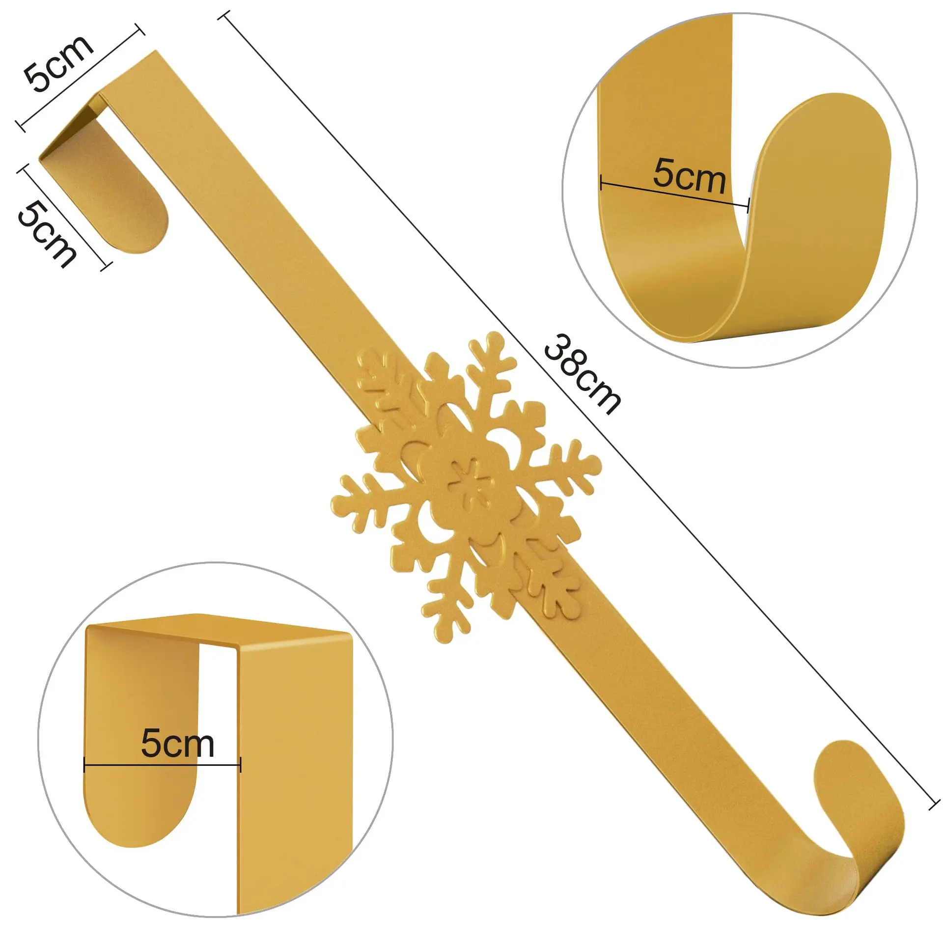 Рождественский цветочный венок вешалка на дверь большой металлический крючок
