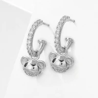 new fashion exquisite cute bear stud earrings for women simple personality charm zircon earring wedding party jewelry gifts