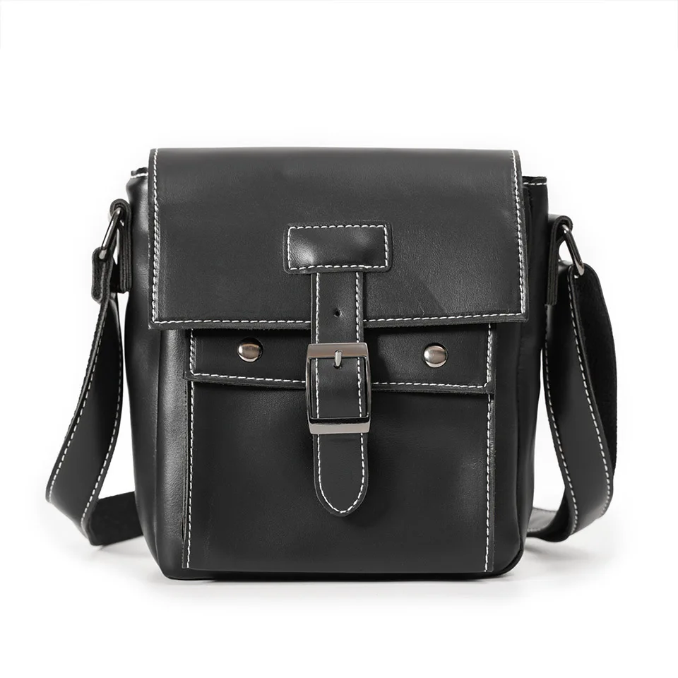 

Fashion Retro Mini Men's Shoulder Bag Street Outdoor Simple Youth Leisure Trend Messenger Small Square Bag Portable Black S114