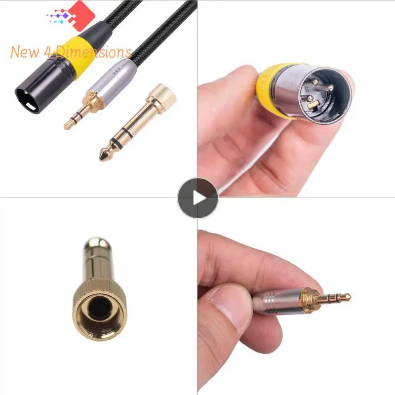 

All Copper Conductor Headphone Adapter 3.5mm Plug Revolution Canon External Thread 6.35mm Revolution Connection Stereo 3 Pin