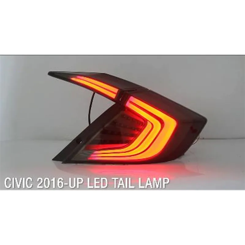 Светодиодный ные автомобильные задние фонари для Honda Civic 2016-UP противотуманные