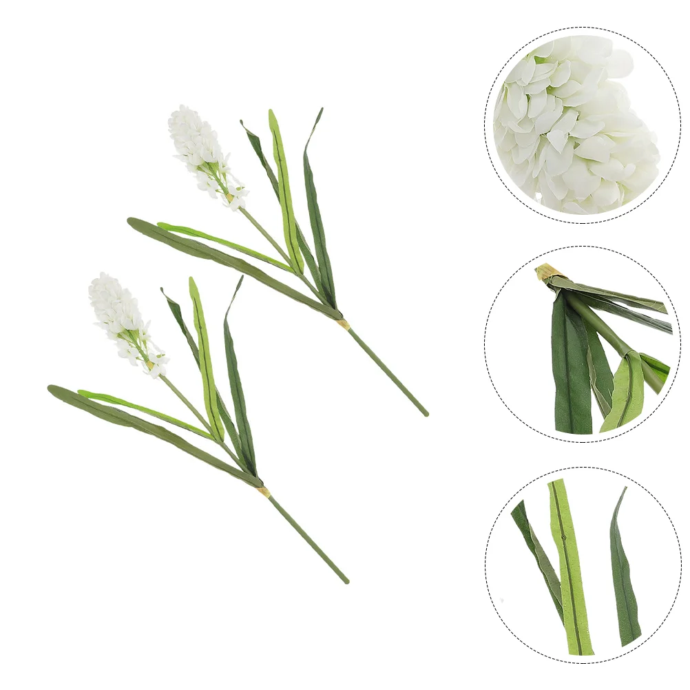 

Flowers Flower Hyacinth Artificialfake Stems Centerpieces Silk Bouquet Wisteria Fauxwedding Tables White Real Touch Vase