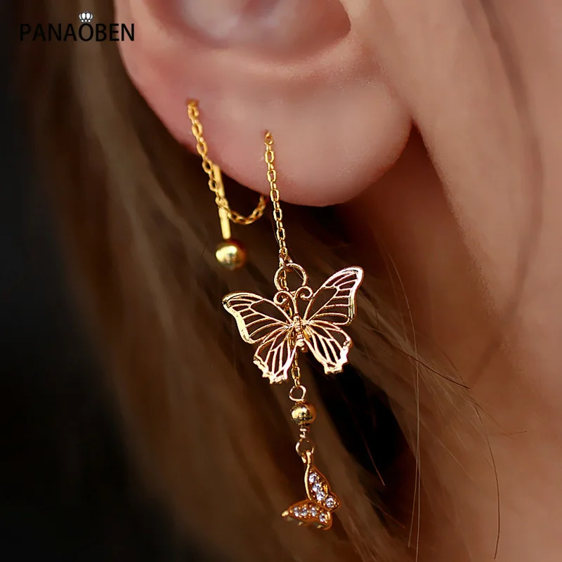 

Женские серьги-гвоздики из серебра 925 пробы с бабочкой