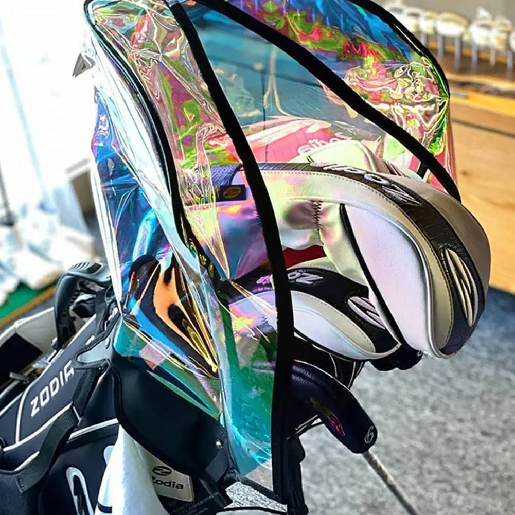 Golf Bag Rain Cover Waterproof Hood Protection Lightweight Raincoat Colorful Club Supplies Bags Protector Transparent N5U6