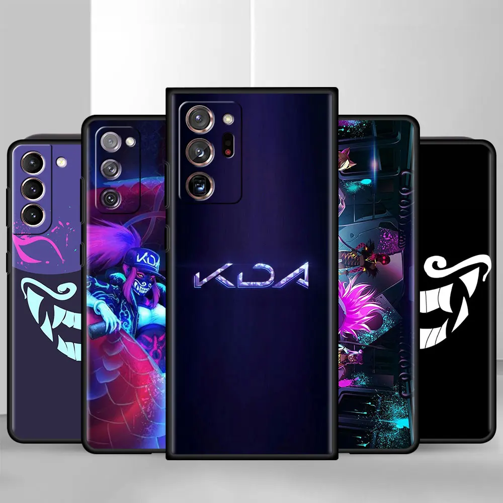 

LOL Akali KDA Case For Samsung Galaxy S22 S20 FE S21 Ultra 5G Soft Phone Cover S10 Plus S10e S9 S8 Shockproof Black Fundas Capas