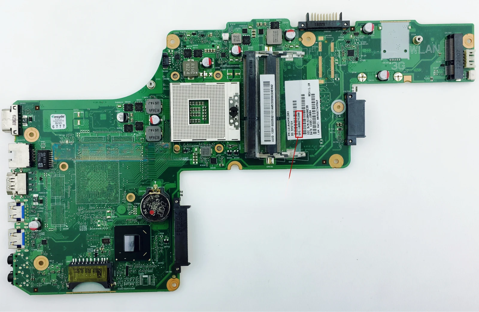 Основная плата ноутбука Toshiba L850 L855 C855 DK10FG 6050A 2491301 -MB-A02