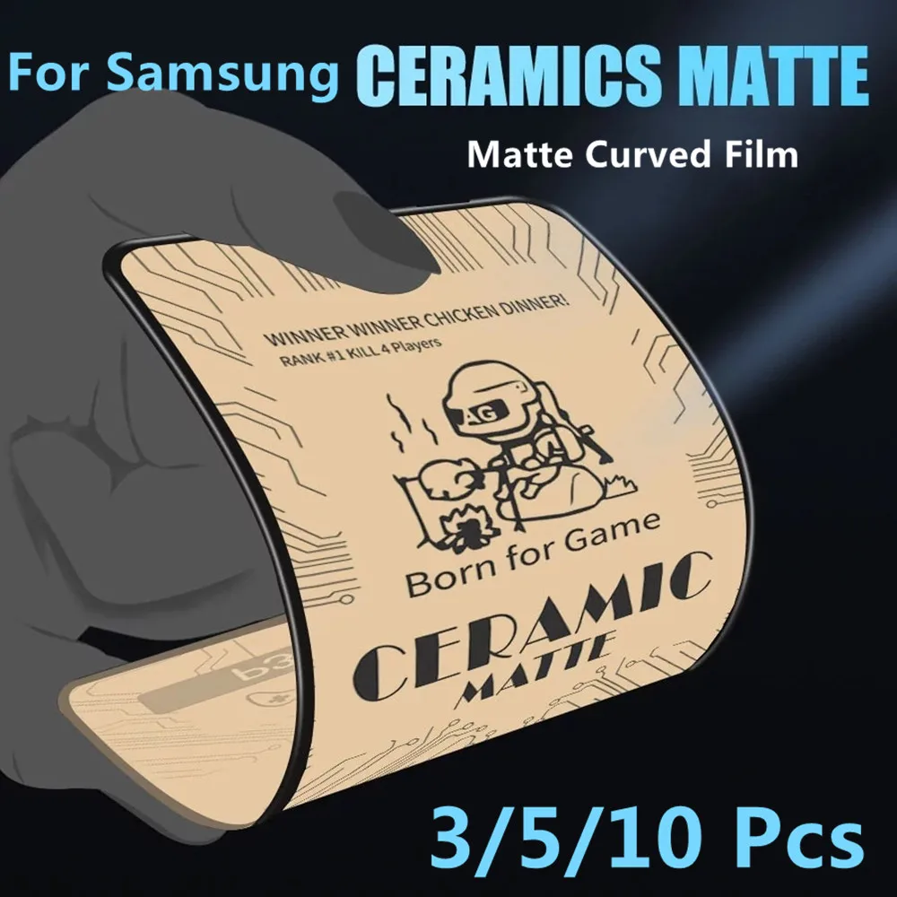 matte soft ceramic film for samsung galaxy s22 s21 s20 ultra plus s10 s9 s8 5g note 20 10 9 full screen protector not glass free global shipping