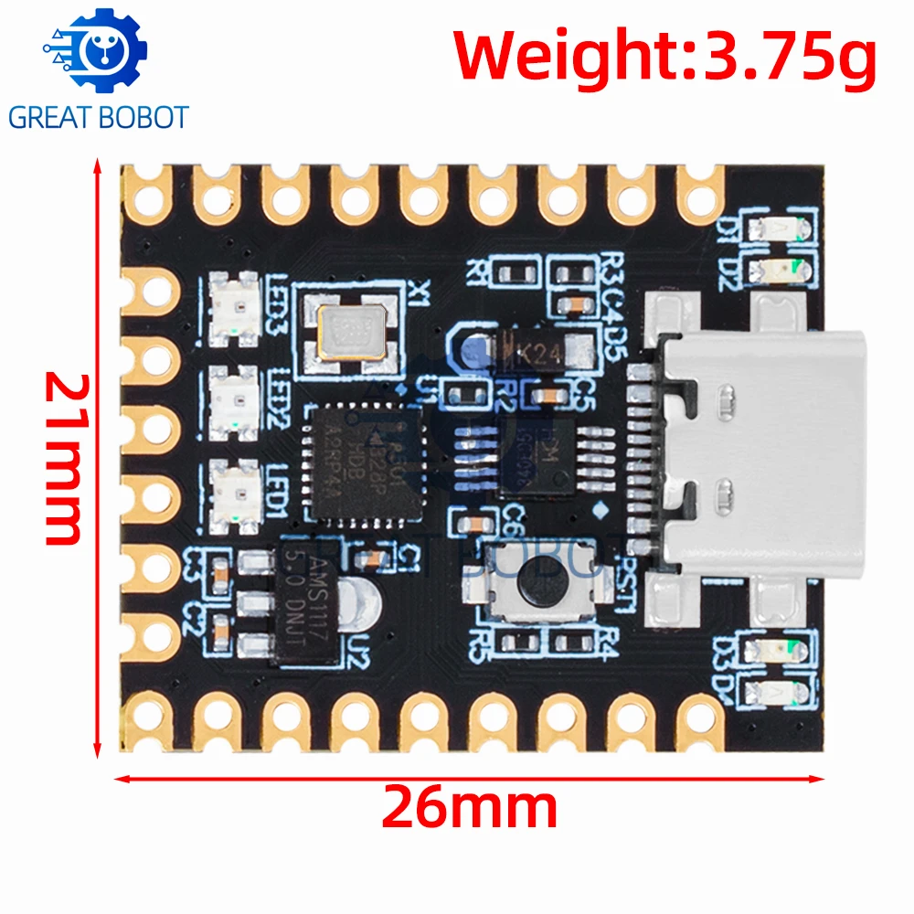 Фото Для Arduino nano mini ultra small typec макетная плата atmega328p чип последовательный порт ch340 №2