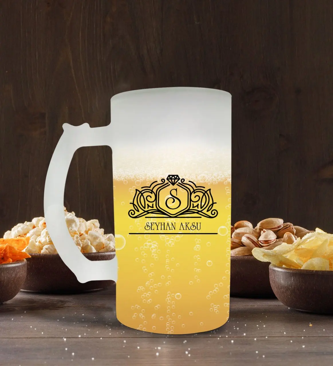

Индивидуальная матовая стеклянная пивная чашка 50cl-13