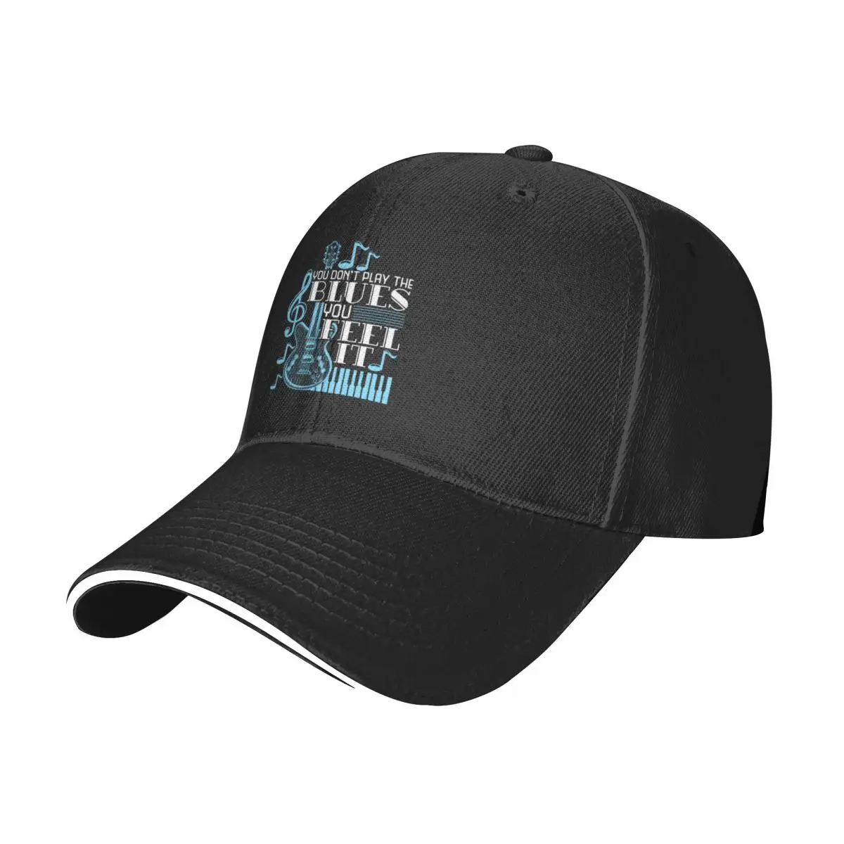 

New Blues Music Musician Gifts Guitar Musical NotesCap Baseball Cap Bobble hat horse hat Women's winter hat Men's