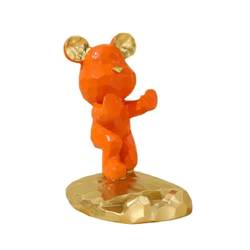 

Cute bear flat phone stand watching TV cute ins style cartoon girl heart student gift creative ornament