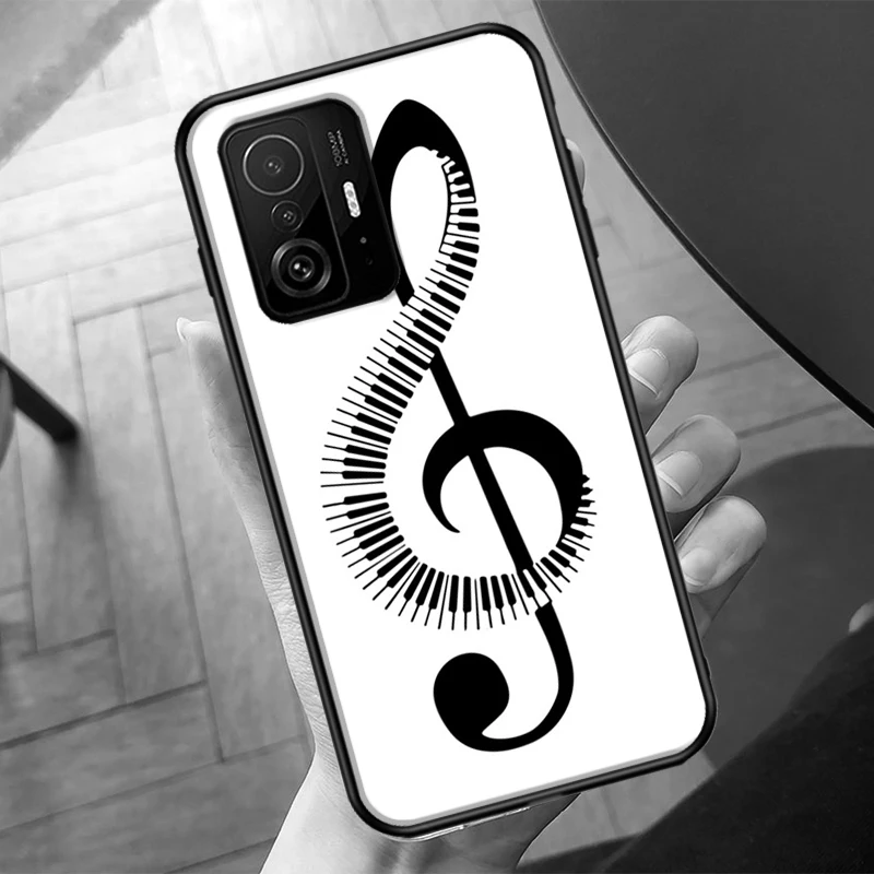 Чехол для музыкального пианино с клавишами для POCO F3 M3 M4 X3 GT X4 Pro назад крышка Xiaomi 11T 9T 10T Mi 11 Lite on.