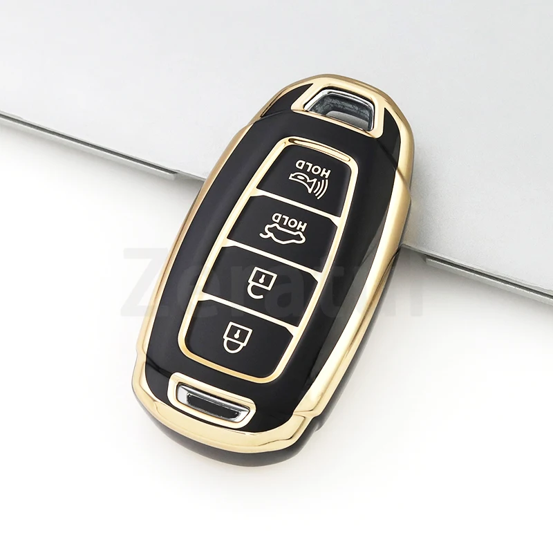 Чехол для автомобильного ключа из ТПУ с 4 кнопками брелок Hyundai I30 Ix35 KONA Encino Solaris Azera