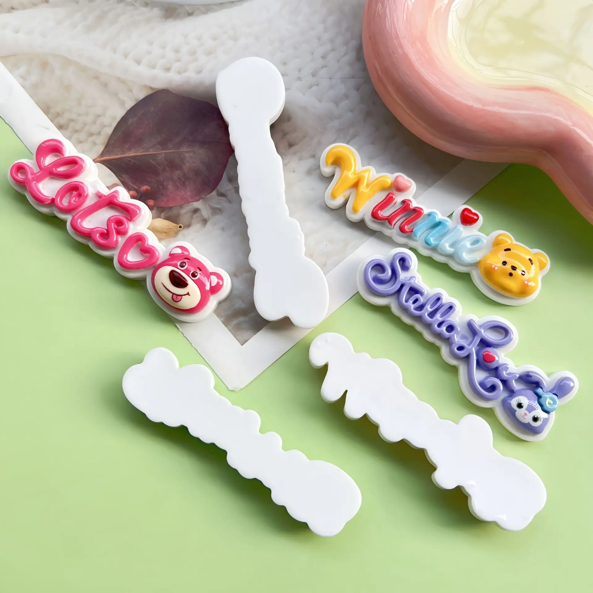 2 шт. милые Мультяшные полимерные аксессуары ручной работы