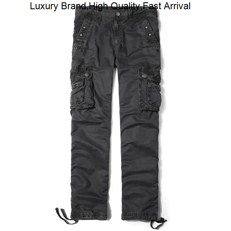 

Брюки мужские повседневные на молнии, свободные спортивные штаны, хлопковая уличная одежда со средней посадкой, прямые брюки, весна-Зима