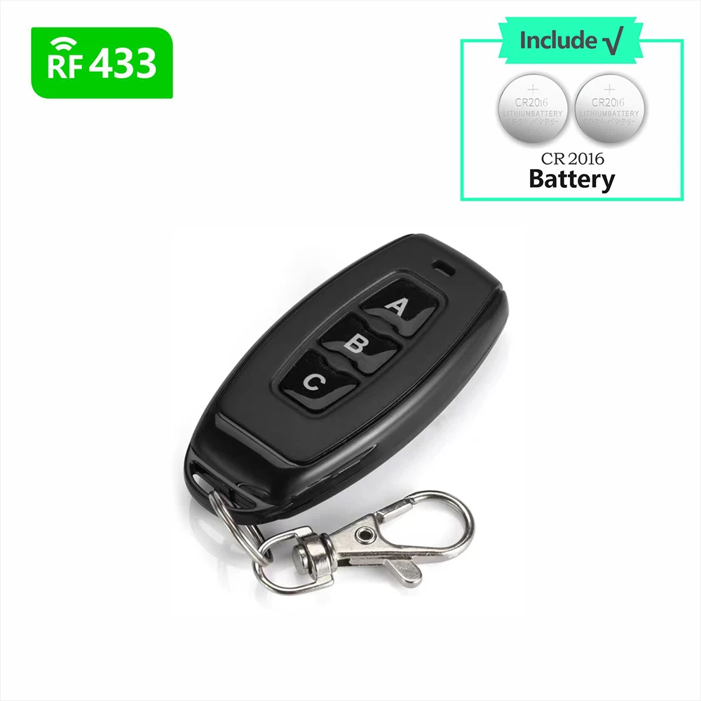 

433 МГц беспроводной пульт дистанционного управления реле 220 В 2 канала приемник переменного и постоянного тока передатчик для двигателя гаражные ворота занавеска свет