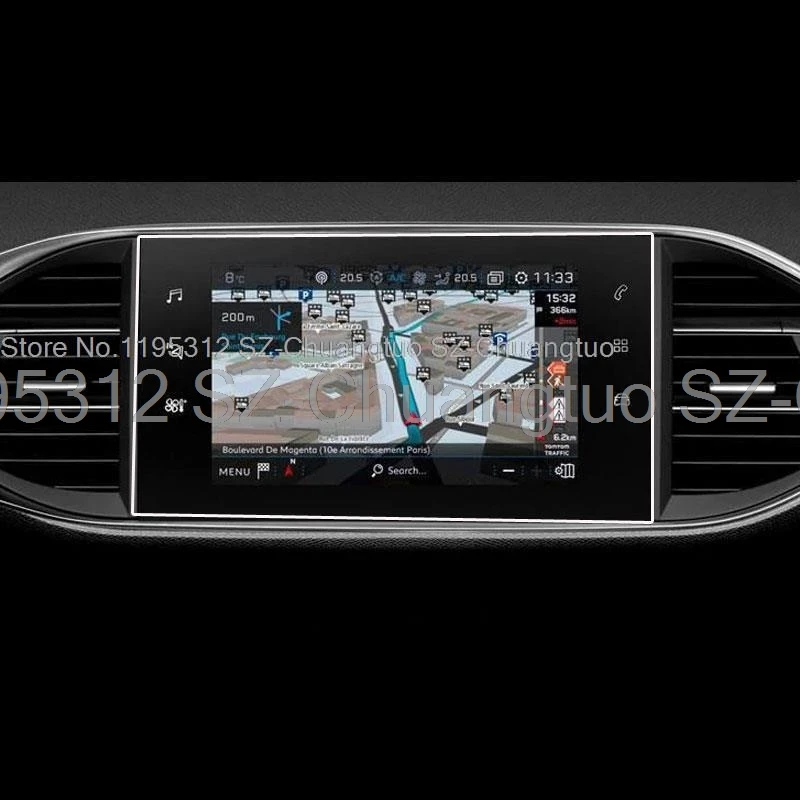 

Защитная пленка для экрана из закаленного стекла для Peugeot 308, 408, 508, 9,7 дюйма, 2016-2019, навигация, информационная система, GPS-радио