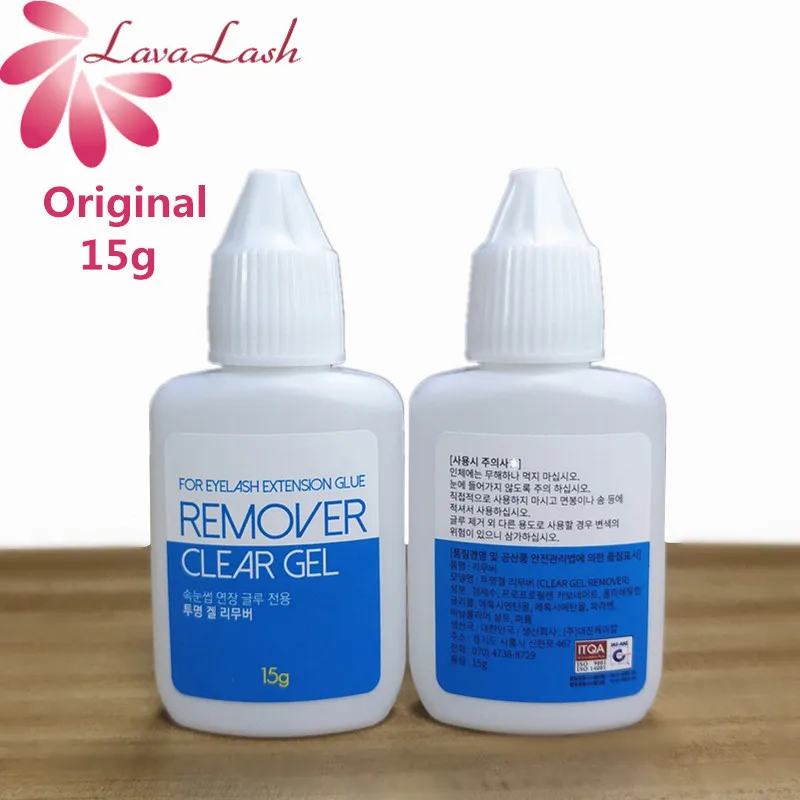 

2 bottles Korean Original Clear Gel Remover for Eyelash Extensions 15g Korean Original Fake lashes Glue Remover Makeup Tools