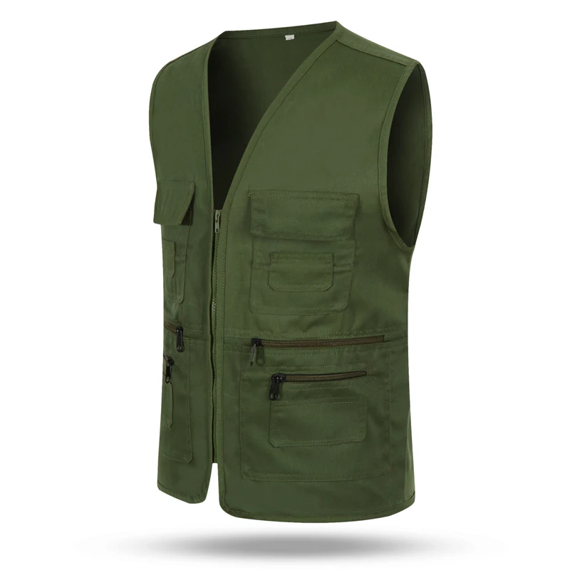 

Men Fishing Vests Multi Pocket Casual Travelers Photography Director Casual Outdoor Camping Sleeveless Jackets Waistcoat