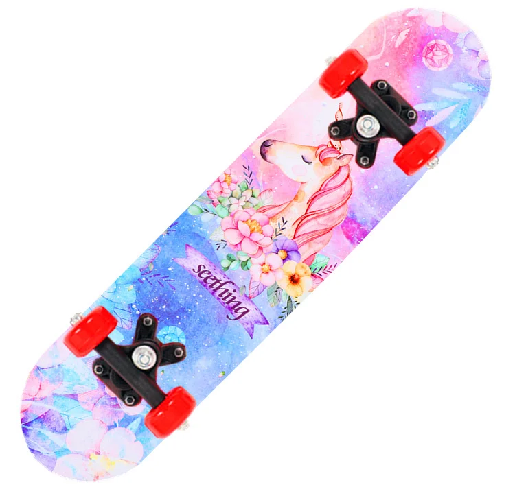 

Childern 60*15cm Double Rocker Spider Longboard Cartoon Skateboard Maple Board Child Skate Board Skateboarding Kids Skateboard