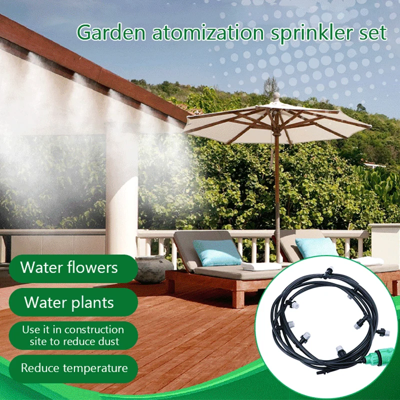 

10M Garden atomization sprinkler set Hose Drip Irrigation System Sprinkler Kit Garden Watering Inserting Ground Micro Flow Drip