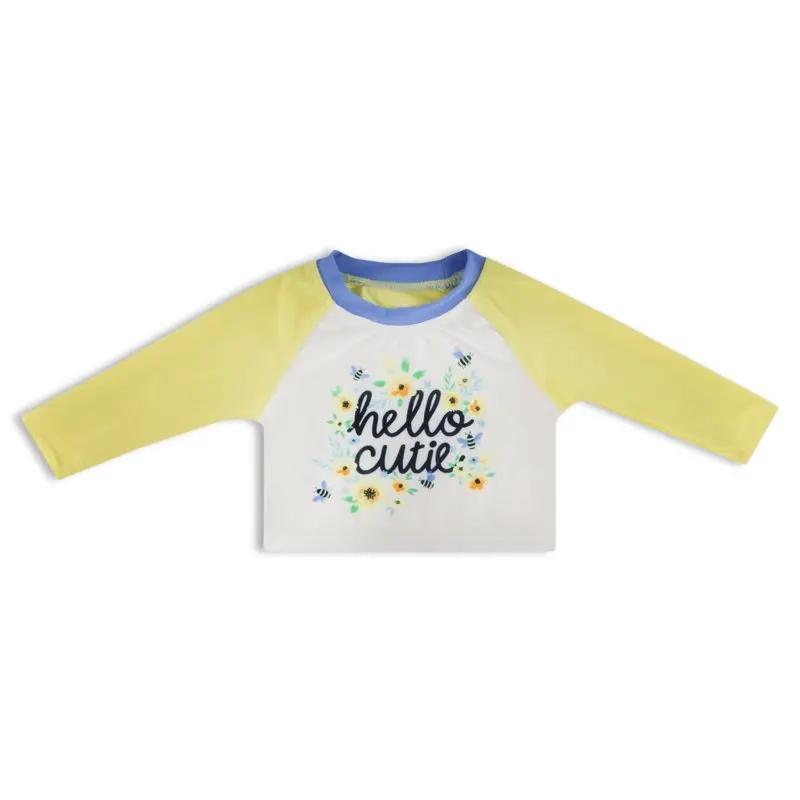

Charming 2-Piece Girl Rash Guard Swim Set, Available in Sizes 0-12M.