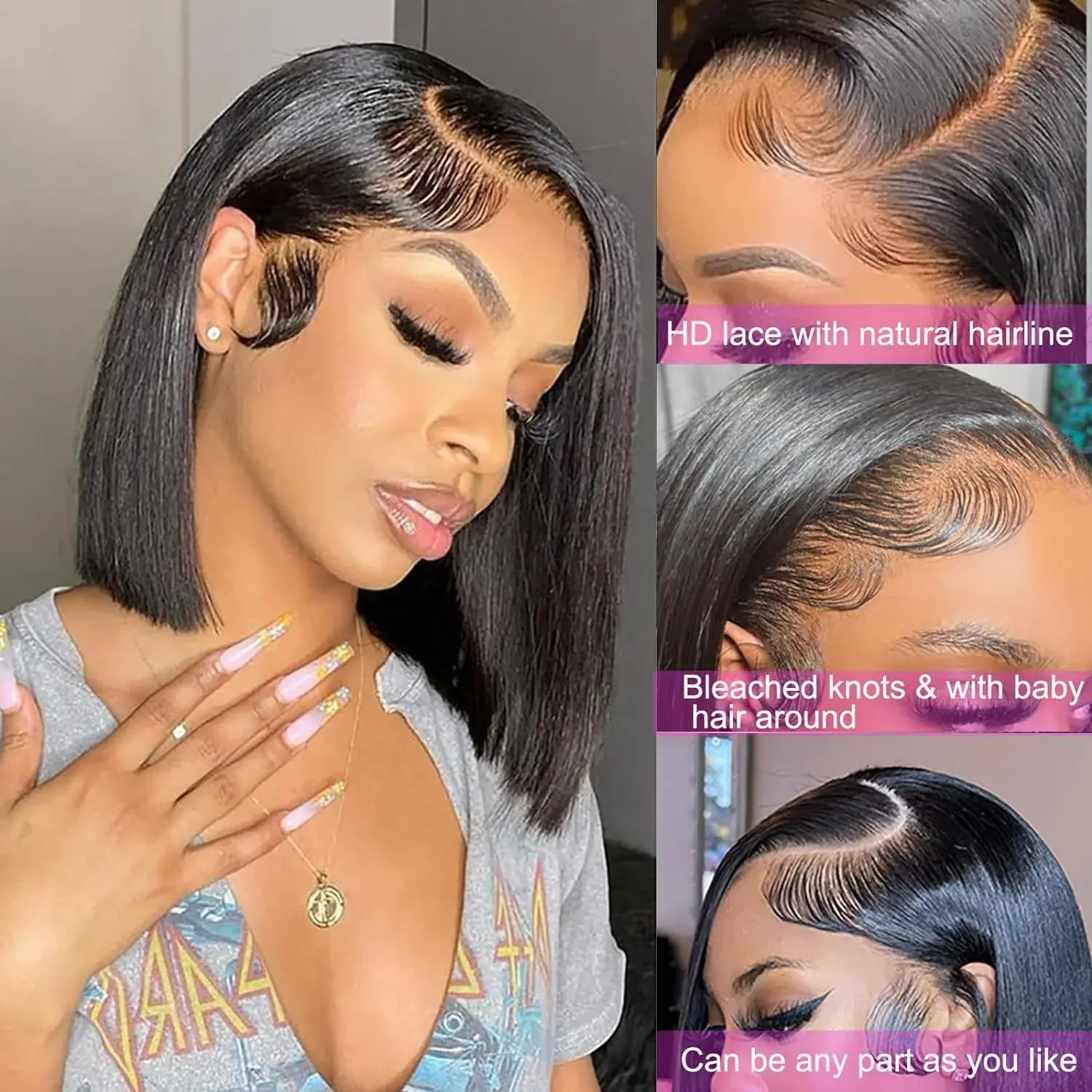 Парик для чернокожих женщин 13x4 14 дюймов