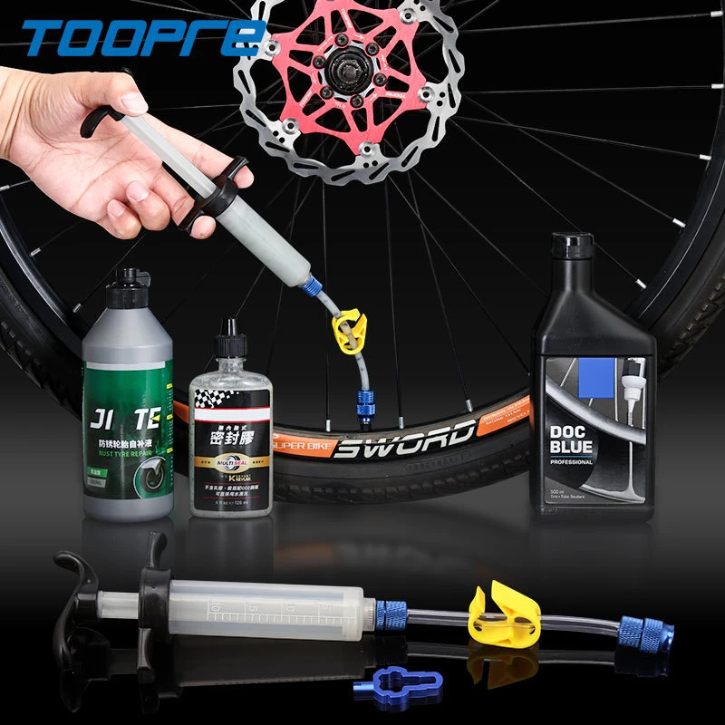 

TOOPRE Mountain Bike Vacuum Tire Self Replenishing Fluid Injection Tool EIEIO Tyre Filling Fluids Syringe Bicycle Repair Tools