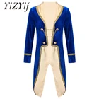 Детский костюм для мальчиков, пальто принца, куртка-смокинг с отложным воротником, Детский костюм на Хэллоуин, косплей, день рождения, тематическая вечеринка, пальто