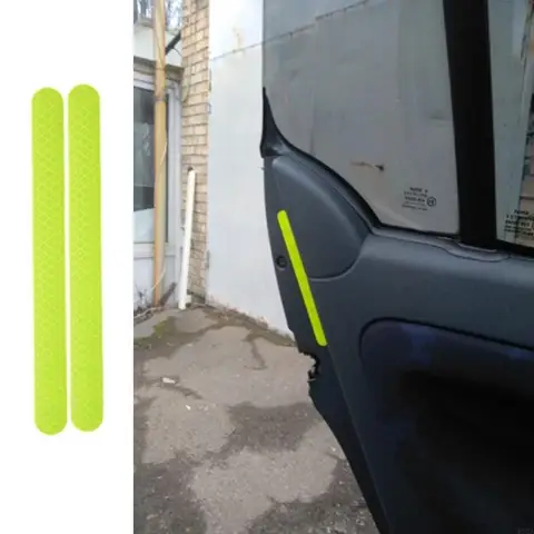 652A 2 шт. Автомобильное зеркало заднего вида Светоотражающая полоса Предупреждение о предотвращении столкновений для